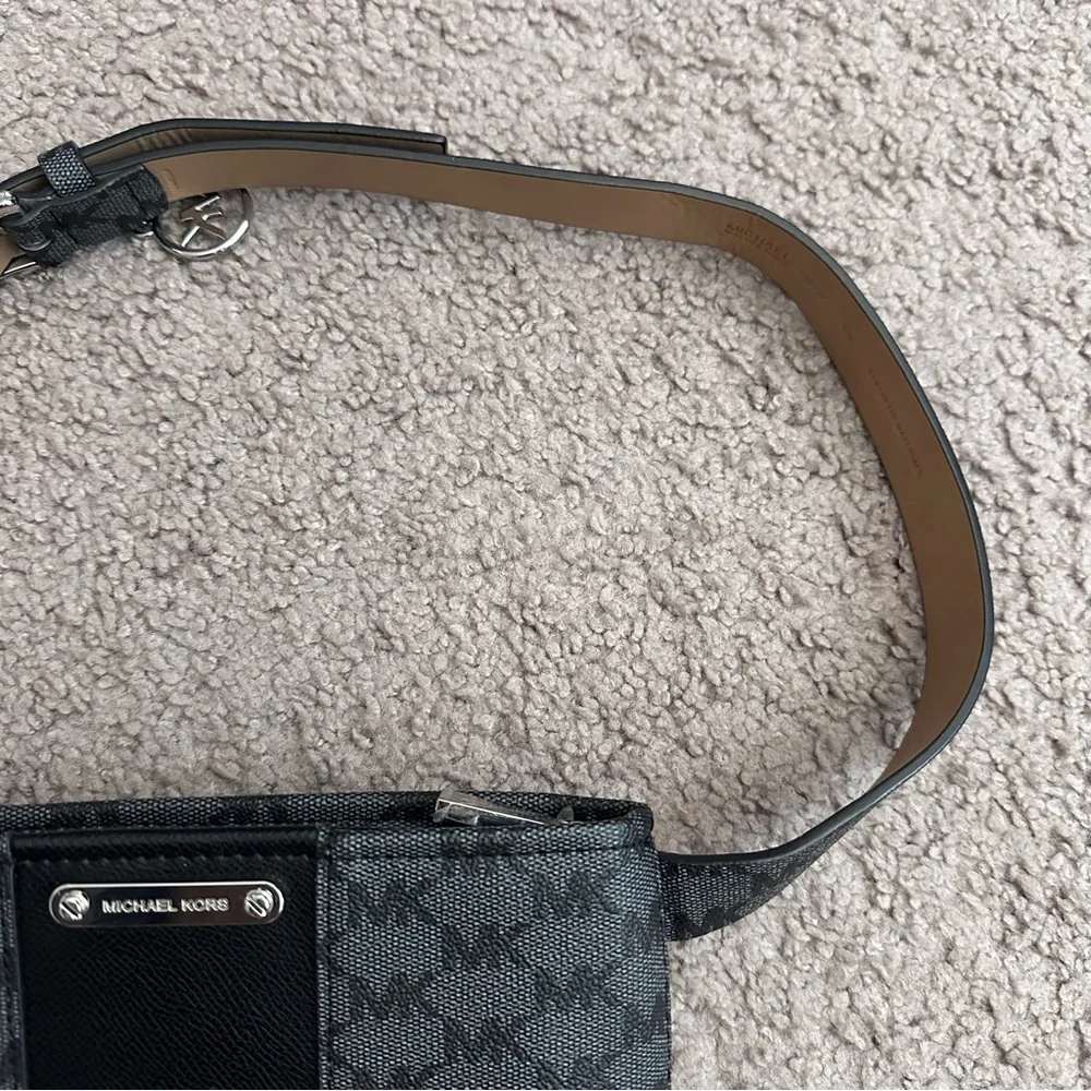 Michael Kors MK Logo Canvas Belt Bag Womens